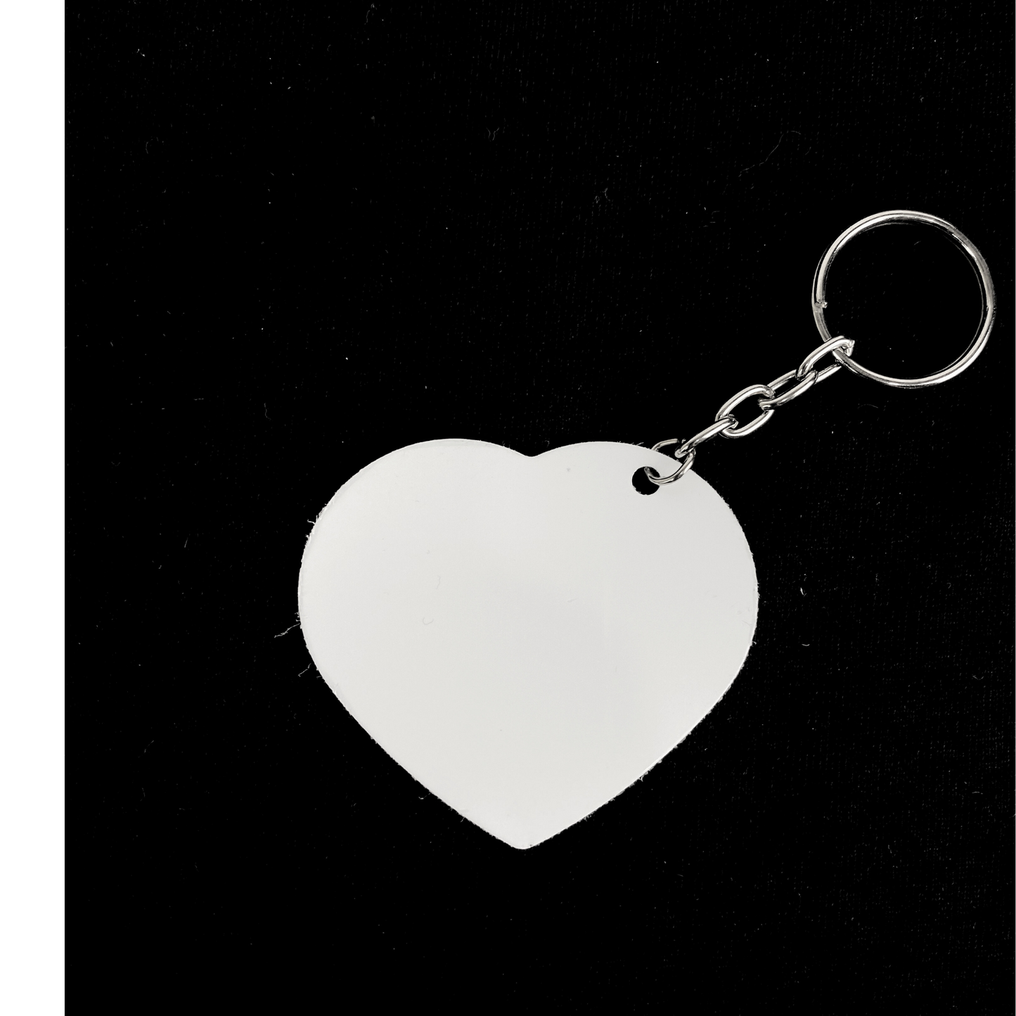 Llavero Para Sublimar de Aluminio Doble Cara 6cm Corazón