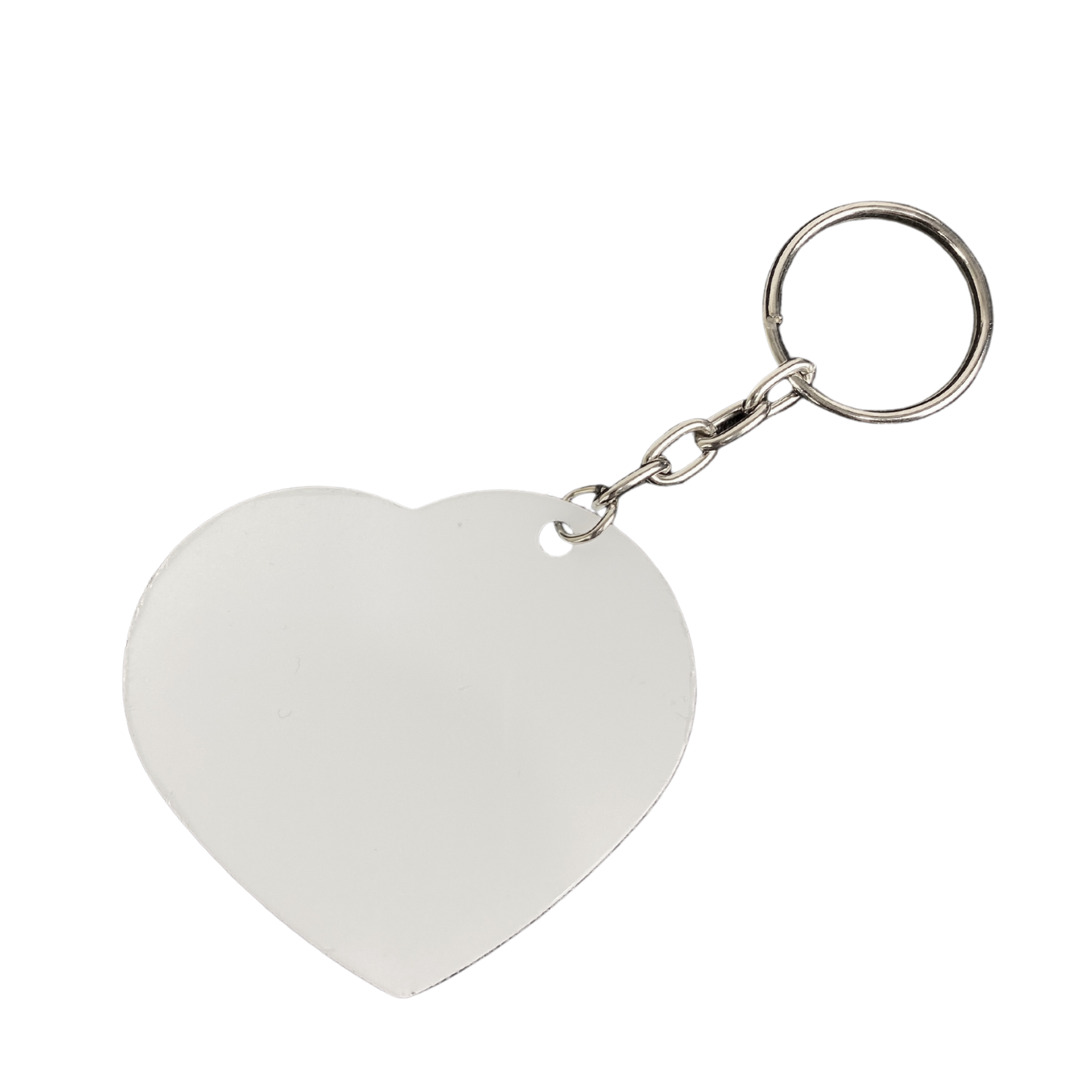 Llavero Para Sublimar de Aluminio Doble Cara 6cm Corazón