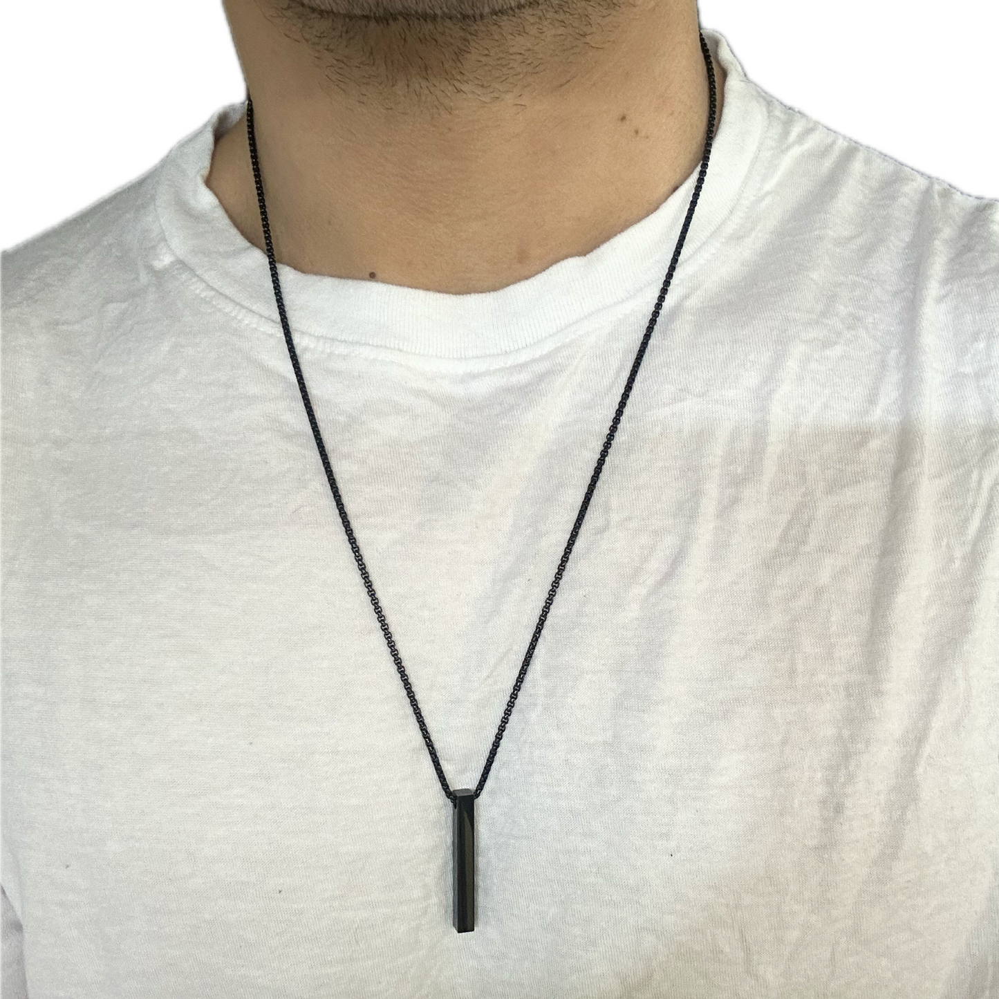 Dije Rectangular Minimalista de Acero Inoxidable Unisex
