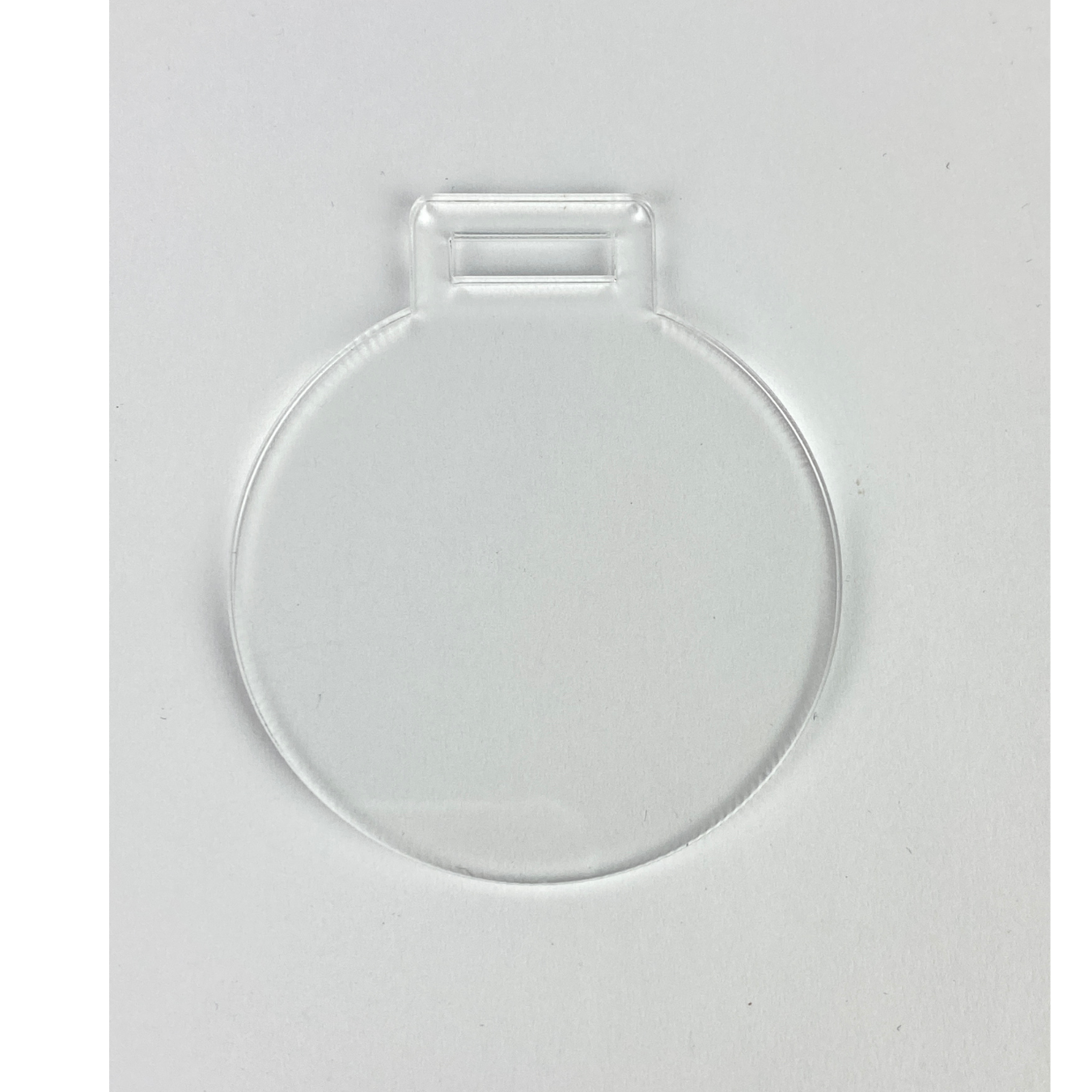 Medalla De Acrílico Transparente De 3mm de Grosor y 6cm de Diametro
