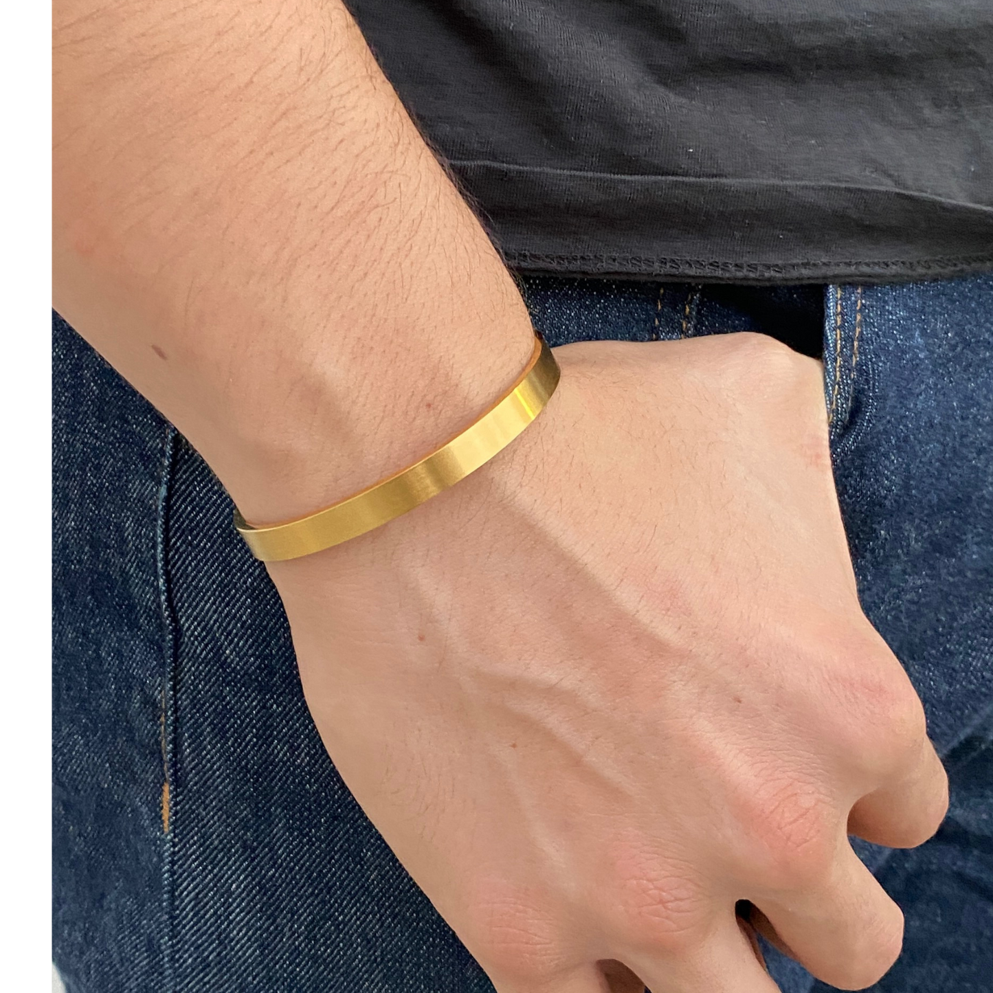 Brazalete Unisex Ajustable De Acero Inoxidable
