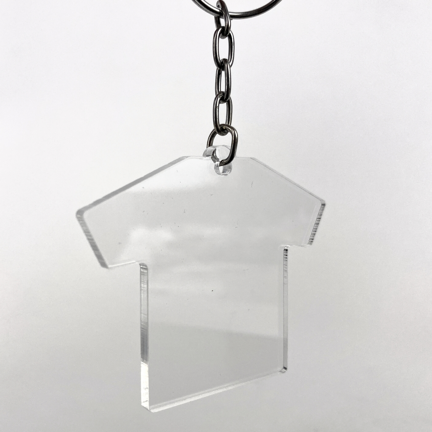 Llavero de Acrilico Transparente 3mm Playera Camiseta 6x5cm