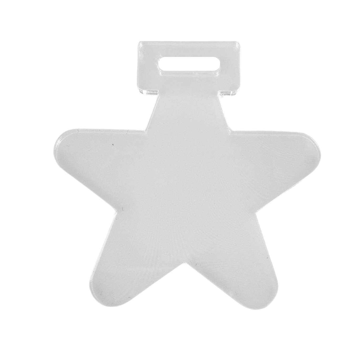 Medalla De Acrílico Transparente Estrella De 3mm de Grosor 7cm