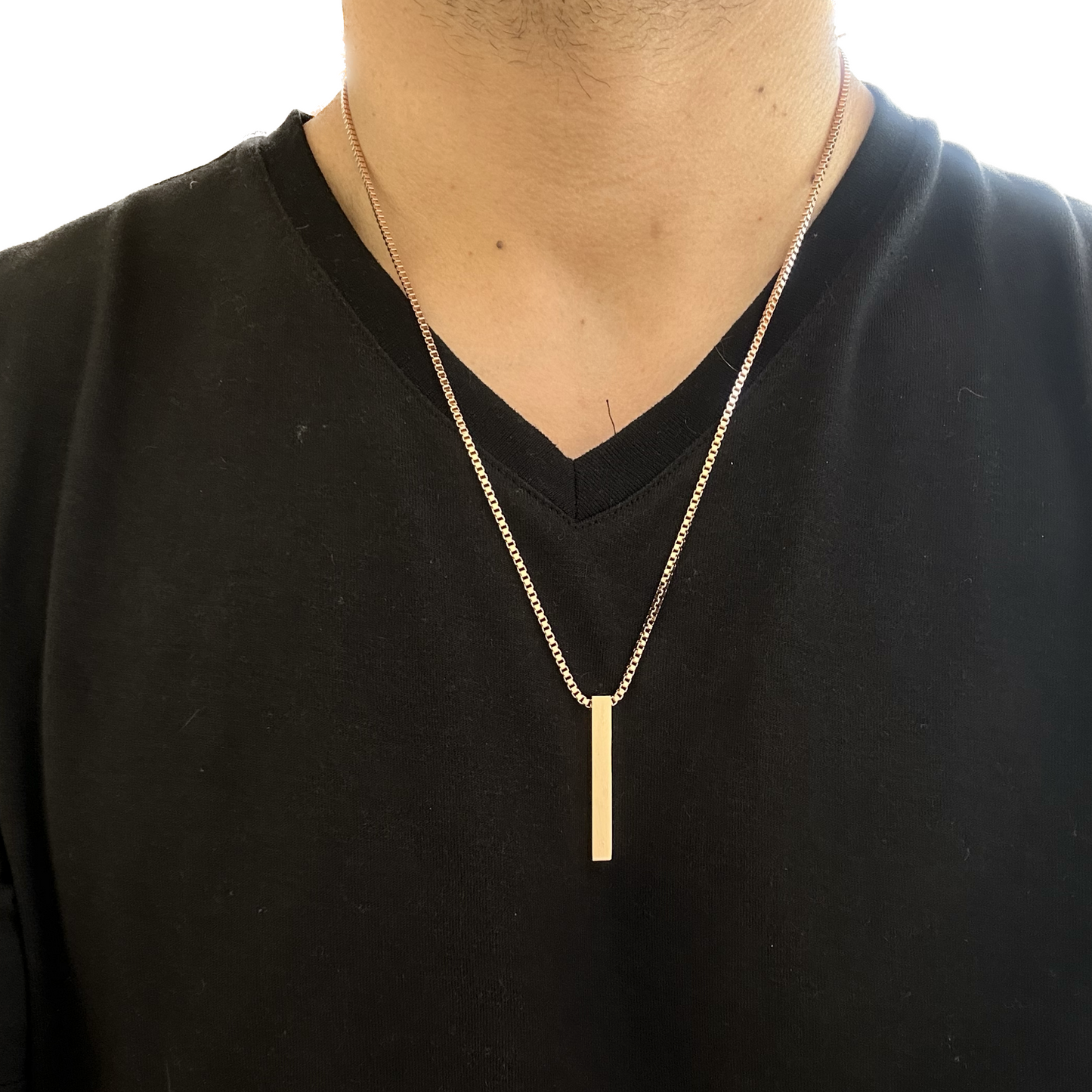 Dije Rectangular Minimalista de Acero Inoxidable Unisex