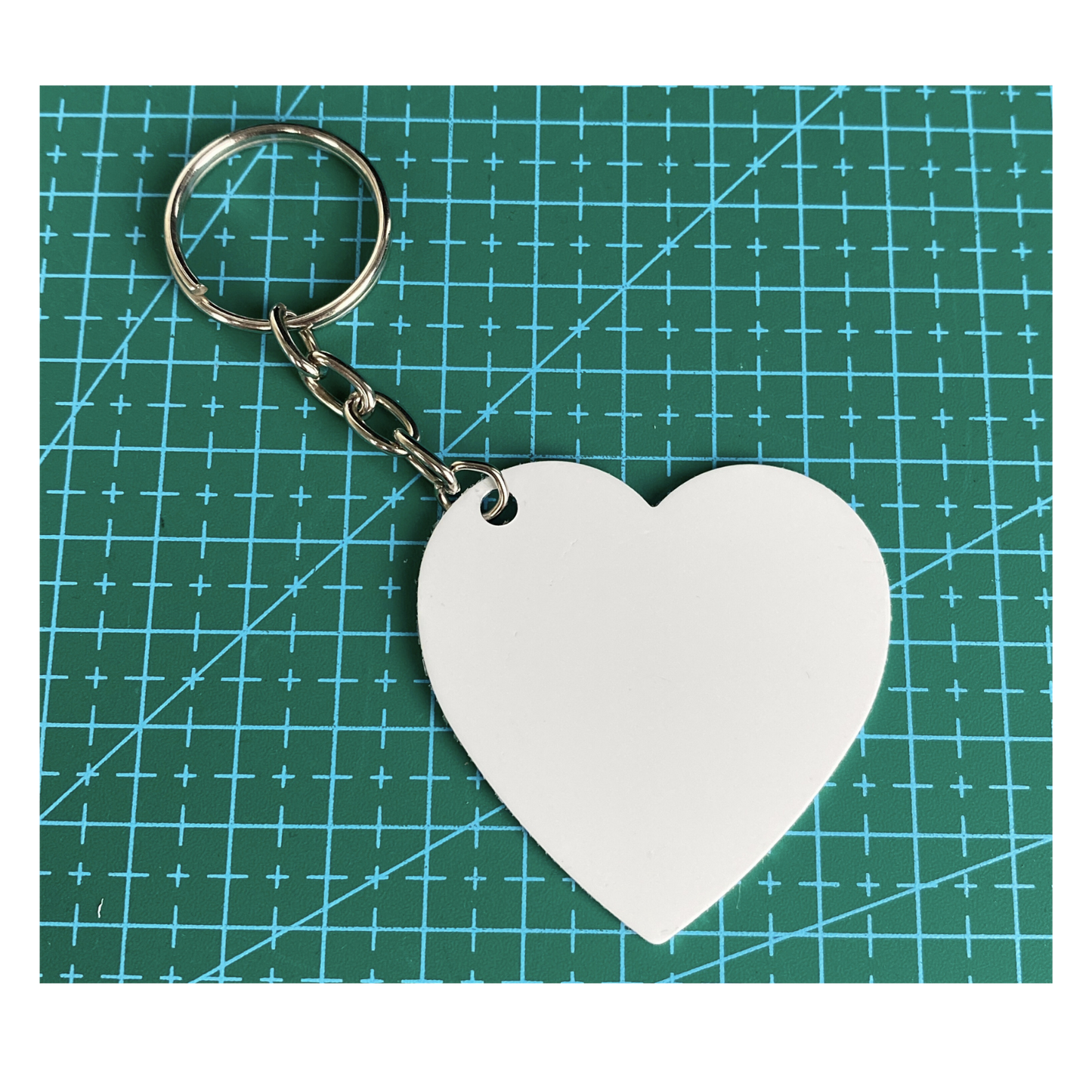 Llavero Para Sublimar de Aluminio Doble Cara 5cm Corazón