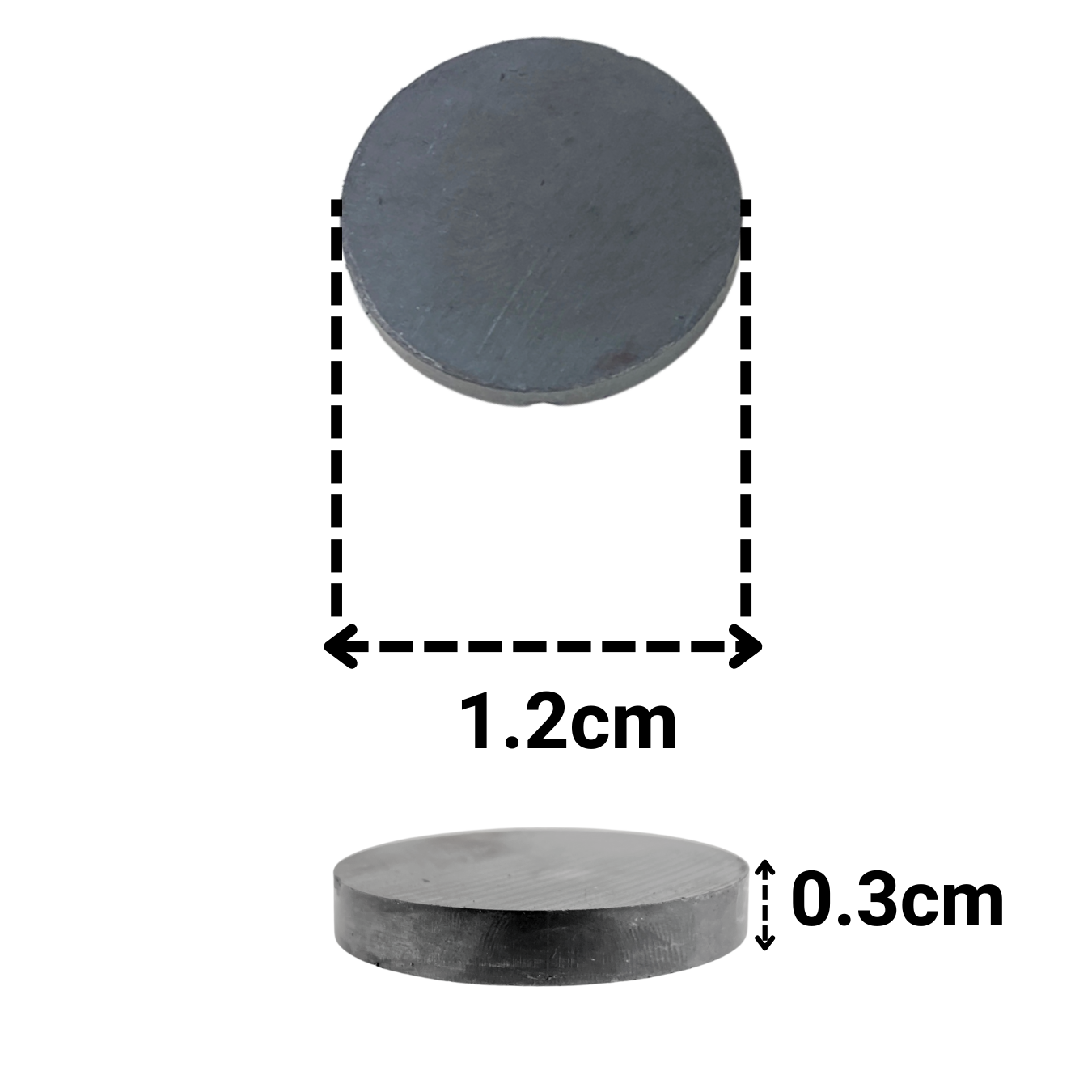 Imanes de Ferrita 12x3mm Circulares Magnéticos Imán