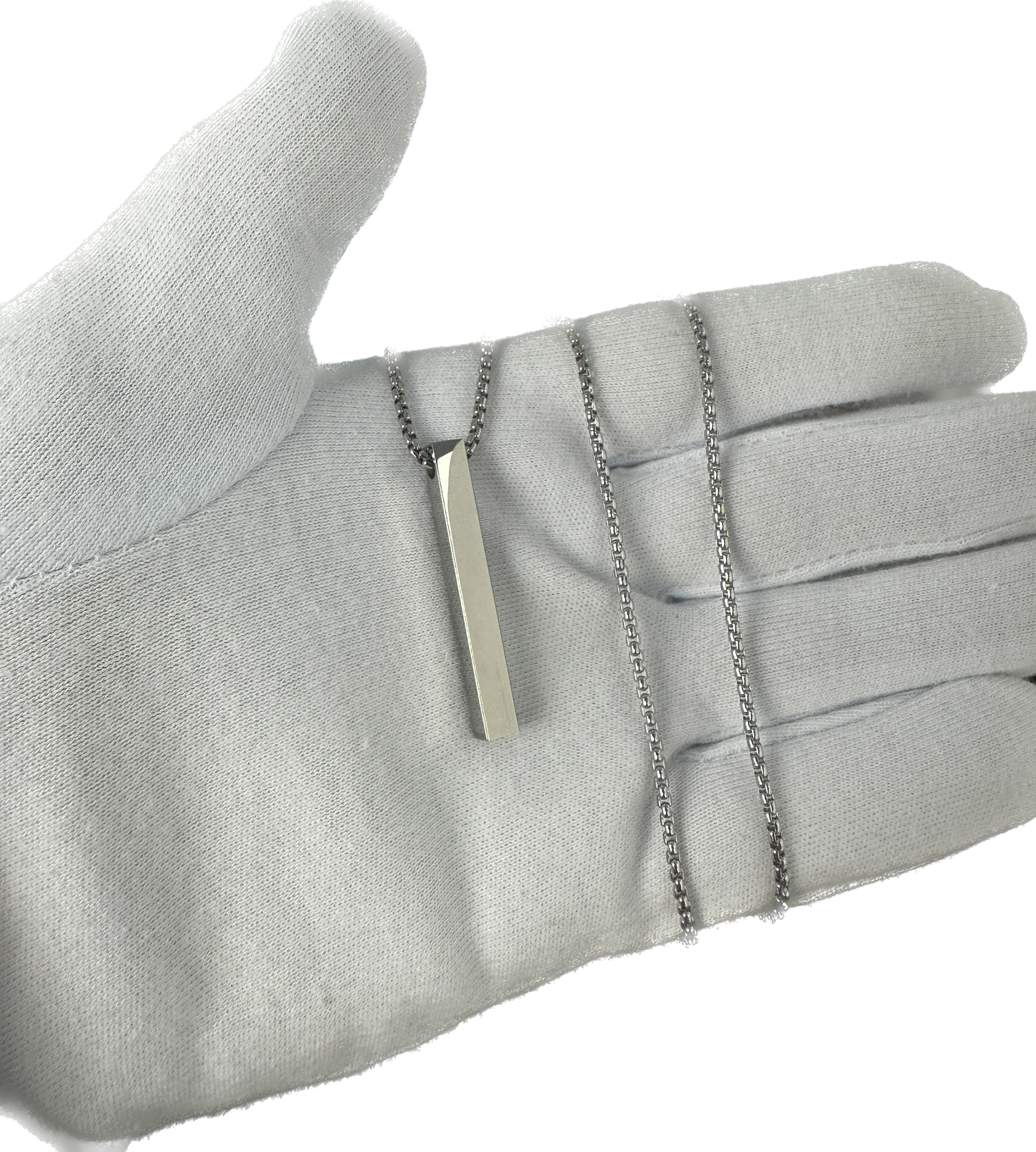 Dije Rectangular Minimalista de Acero Inoxidable Unisex