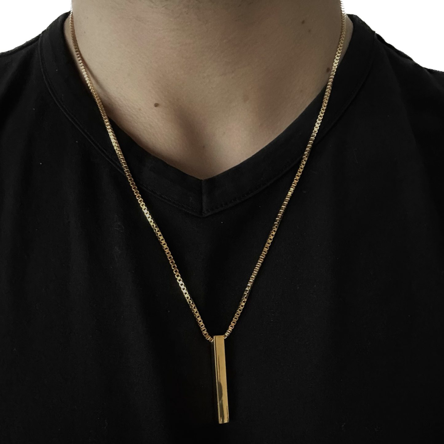Dije Rectangular Minimalista de Acero Inoxidable Unisex