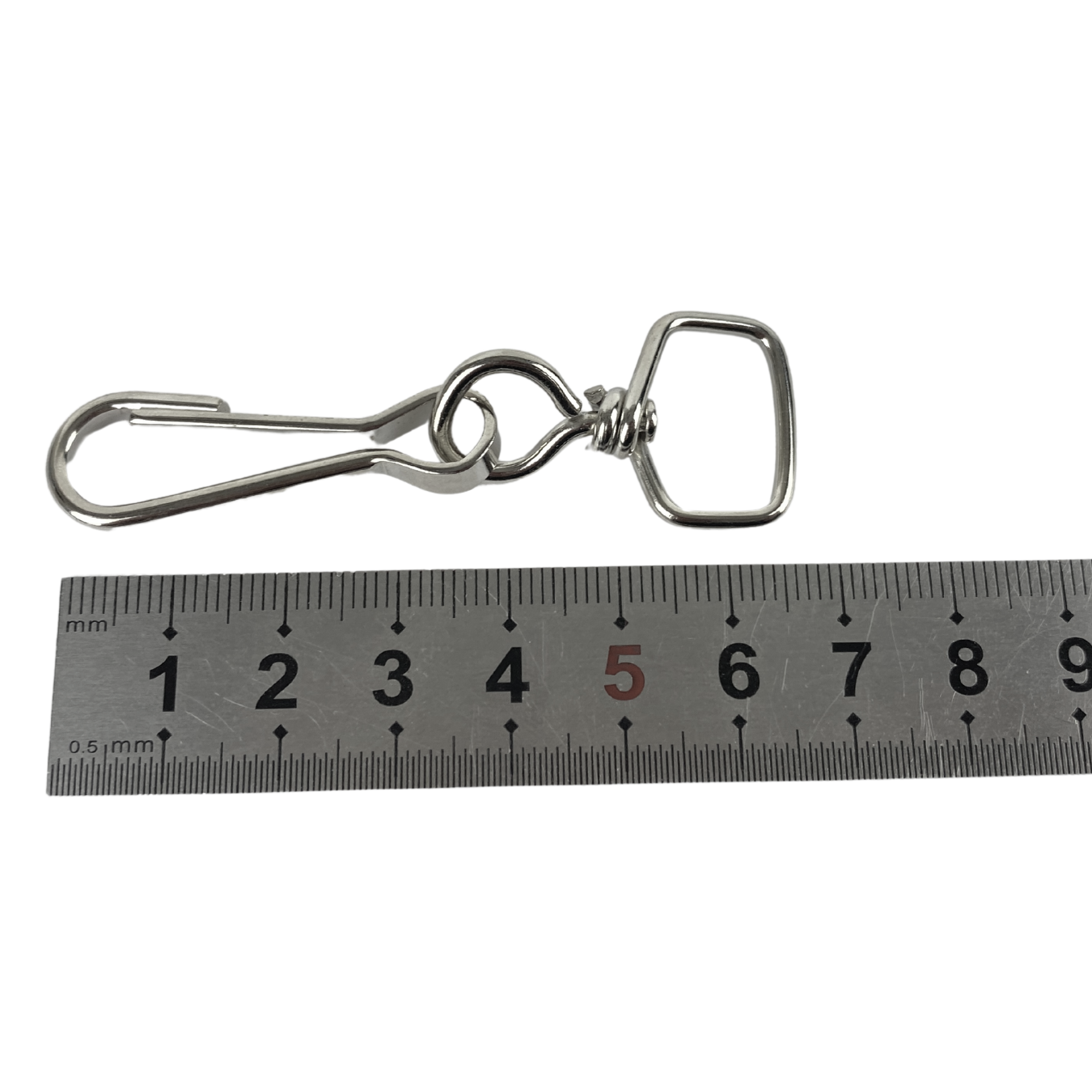 Bandola Giratoria Para Lanyard Plateado 1.6cm