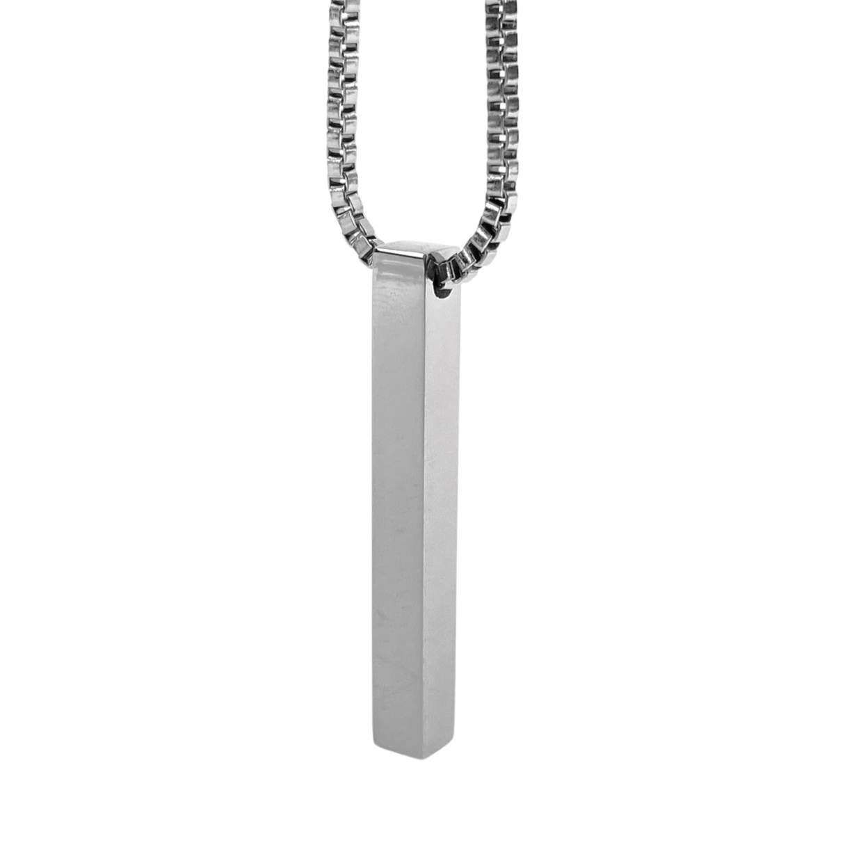 Dije Rectangular Minimalista de Acero Inoxidable Unisex