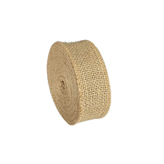 Liston de Yute Natural Decorativo 3.8cm de Ancho 9 Metros Largo