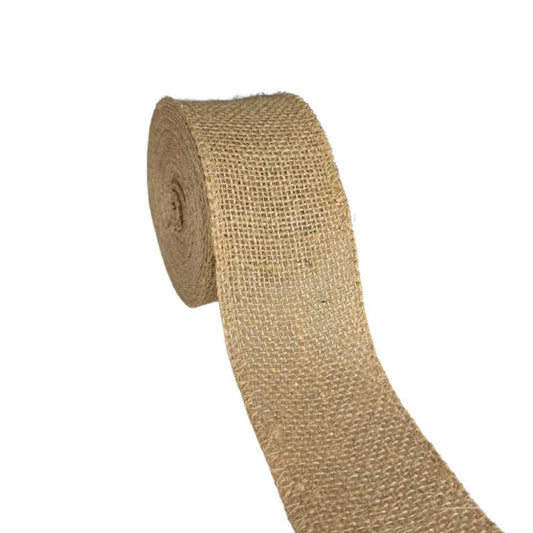 Liston de Yute Natural Decorativo 6cm de Ancho 9 Metros Largo