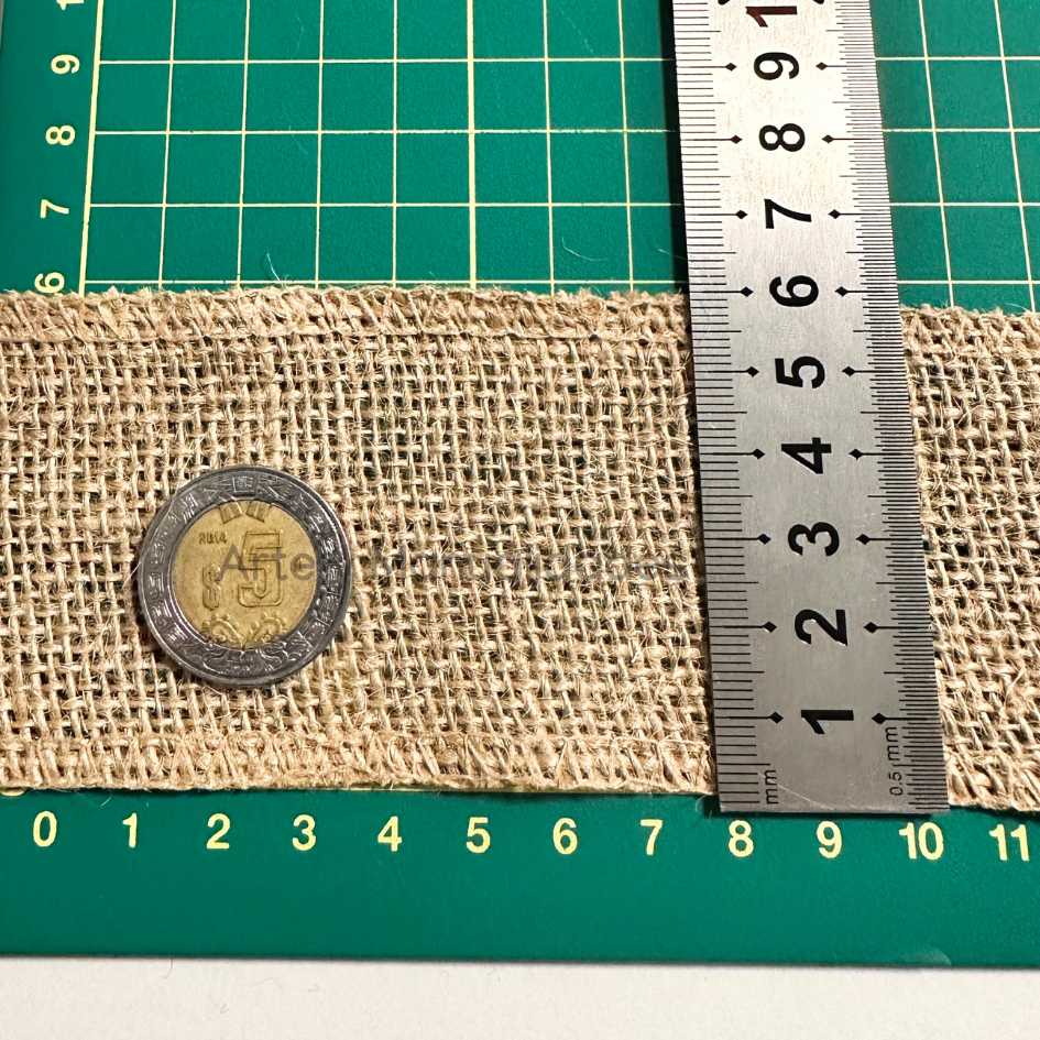 Liston de Yute Natural Decorativo 6cm de Ancho 9 Metros Largo