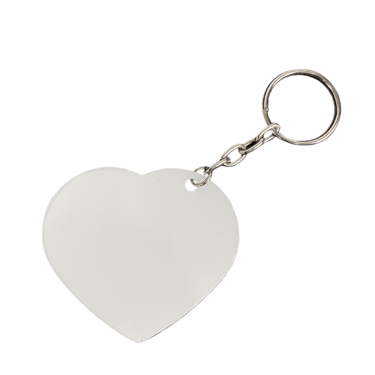 Llavero Para Sublimar de Aluminio Doble Cara 6cm Corazón