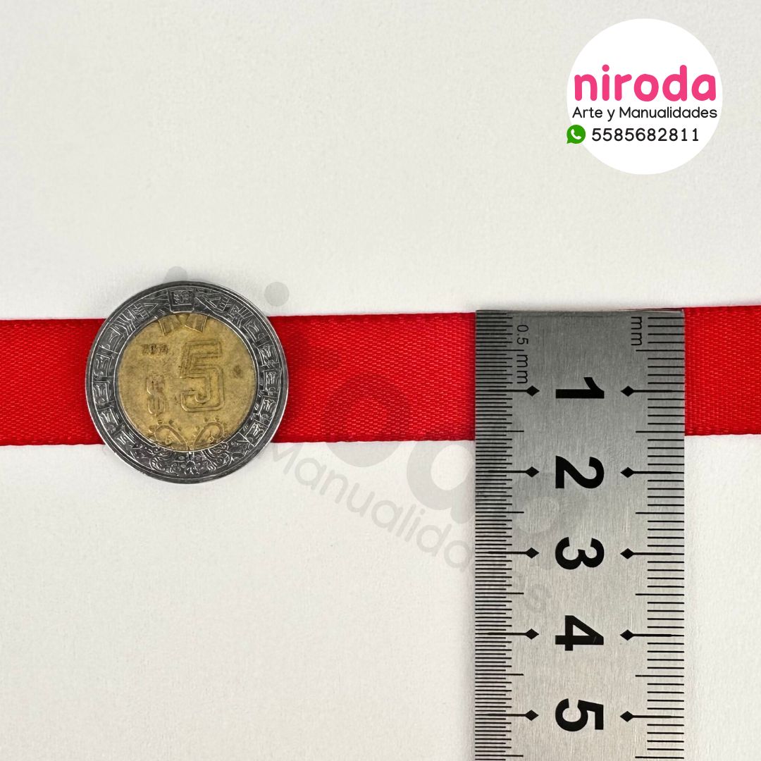 Rollo de Liston Satinado Satín Del #3 (1.5cm x 90metros de largo) Número 3