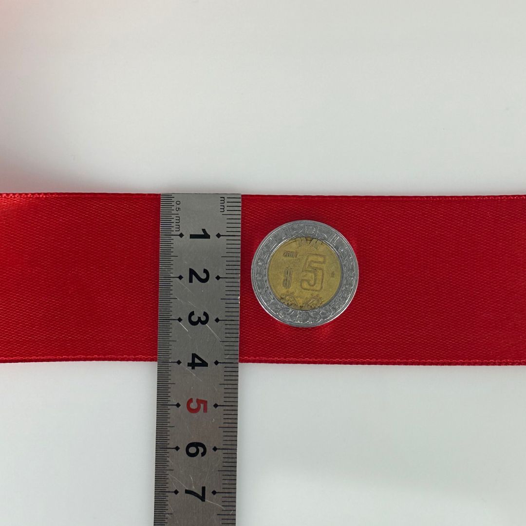 Rollo De Liston Satinado Doble Cara Del #9 (45mts x 3.8cm) Número 9
