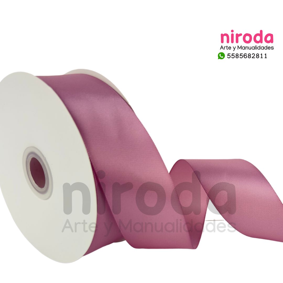 Rollo de Liston Satinado Satín Del #9 (3.8cm x 45metros de largo) Número 9