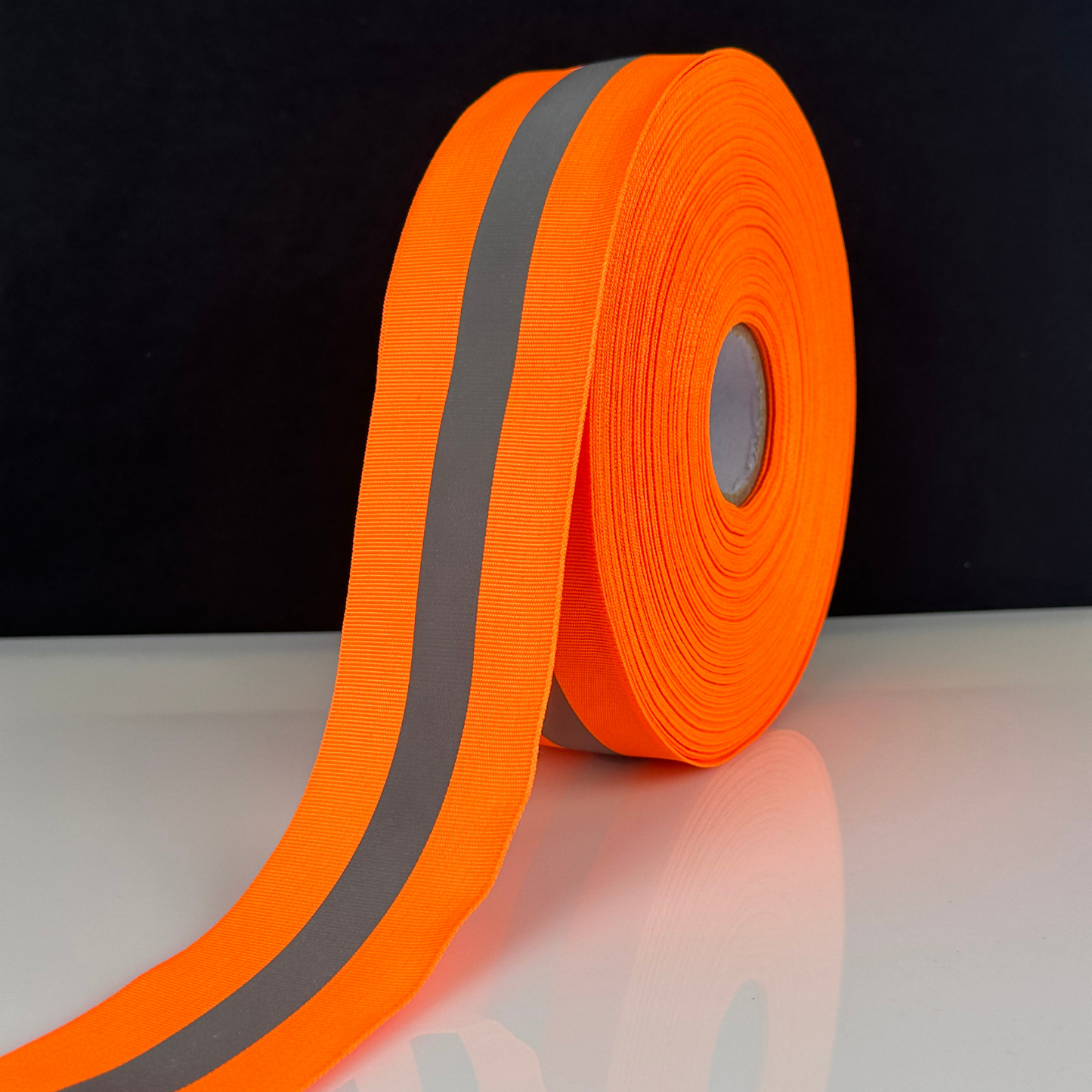 Rollo De Cinta Reflejante De Seguridad Textil De 50metros X 5cm Calidad Premium Color Naranja
