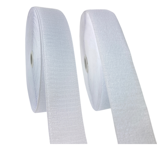 Rollo De Tela Contactel Blanco De 5cm x 25mts de Largo Incluye Gancho y Felpa