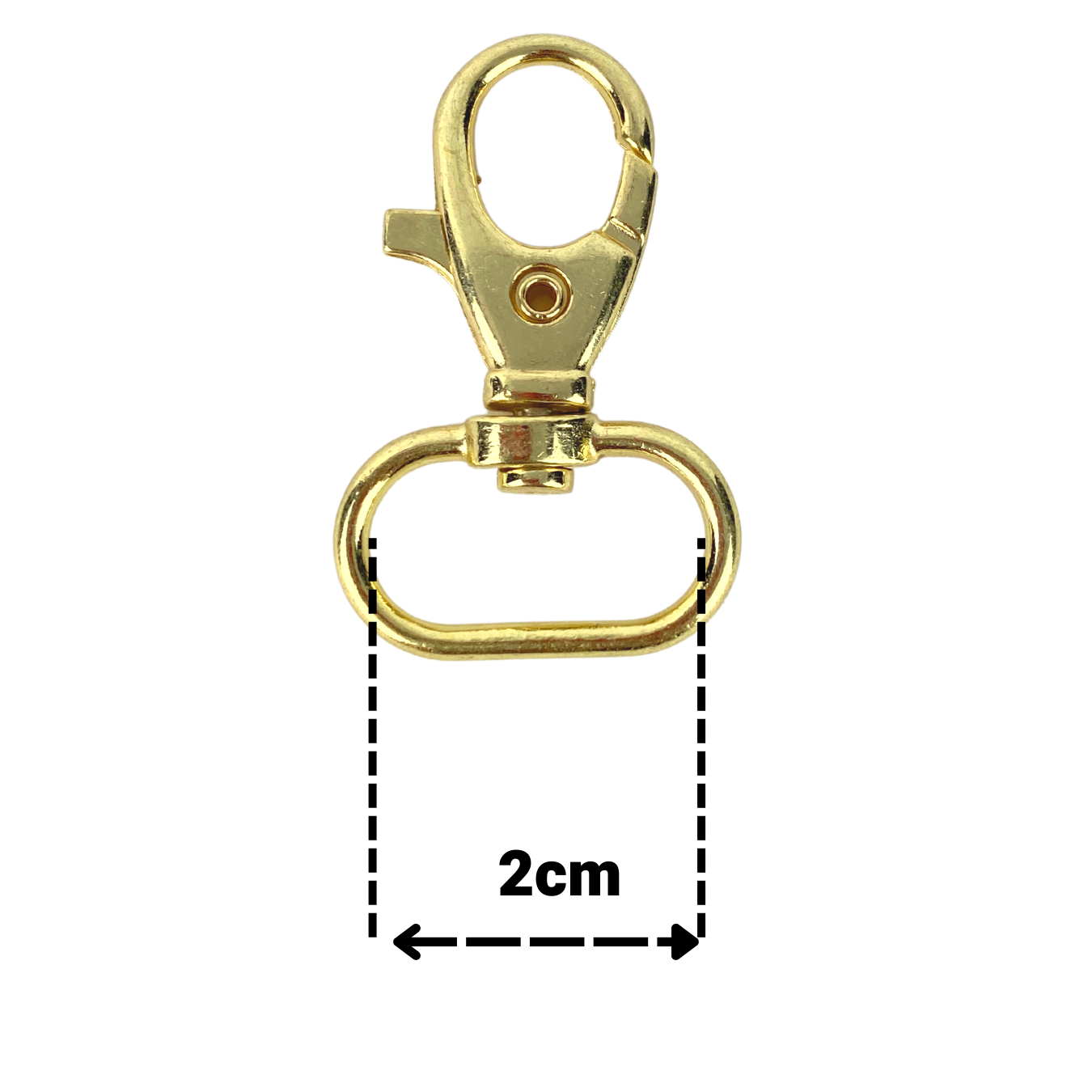 Gancho Broche Para Llavero Macramé y Bandolas 2cm Color Dorado