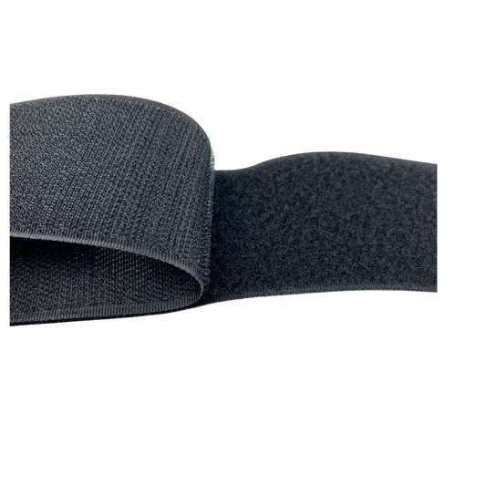 Rollo De Tela Contactel Negro De 5cm x 25mts de Largo Incluye Gancho y Felpa