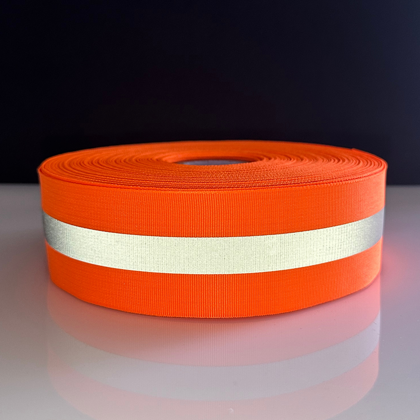 Rollo De Cinta Reflejante De Seguridad Textil De 50metros X 5cm Calidad Premium Color Naranja