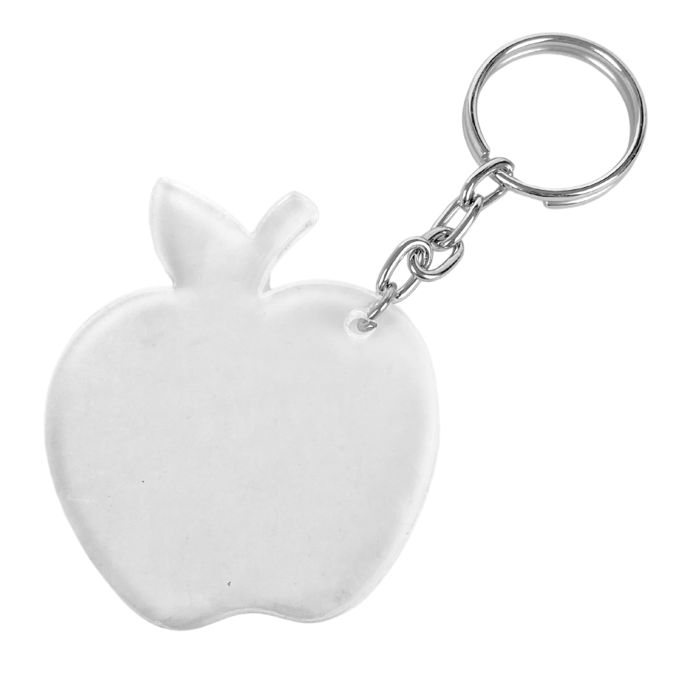 Llavero de Acrilico Transparente 3mm Manzana Dia del Maestro 6x5cm