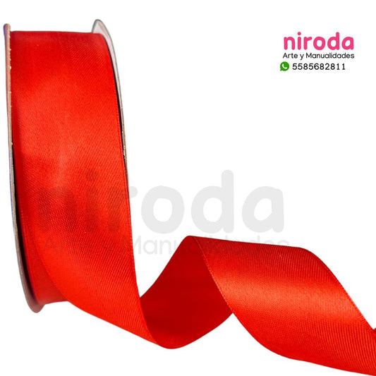 Rollo de Liston Satinado Satín Doble Cara Del #9 (3.8cm x 50metros de largo) Número 9