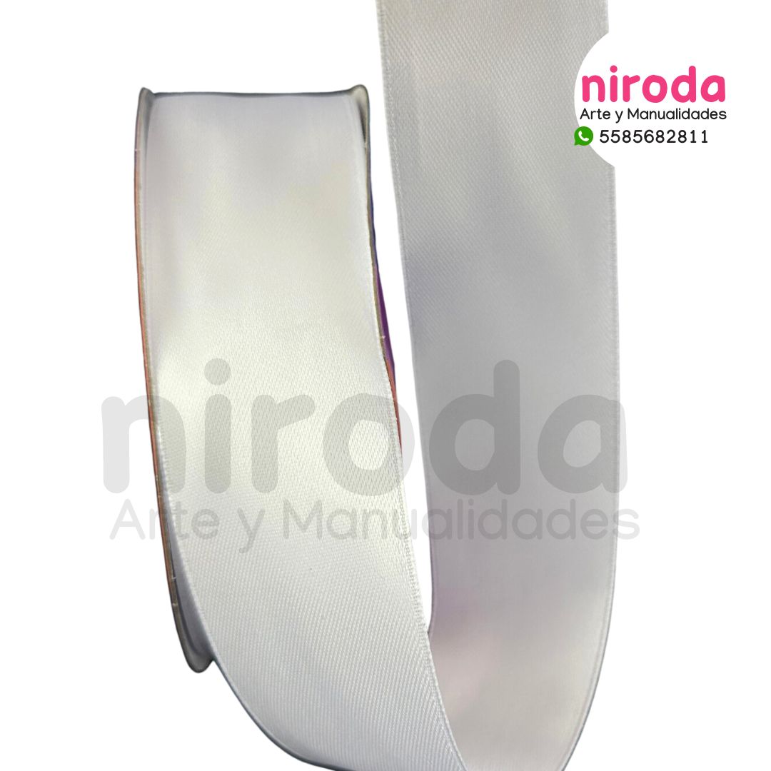 Rollo de Liston Satinado Satín Doble Cara Del #9 (3.8cm x 50metros de largo) Número 9