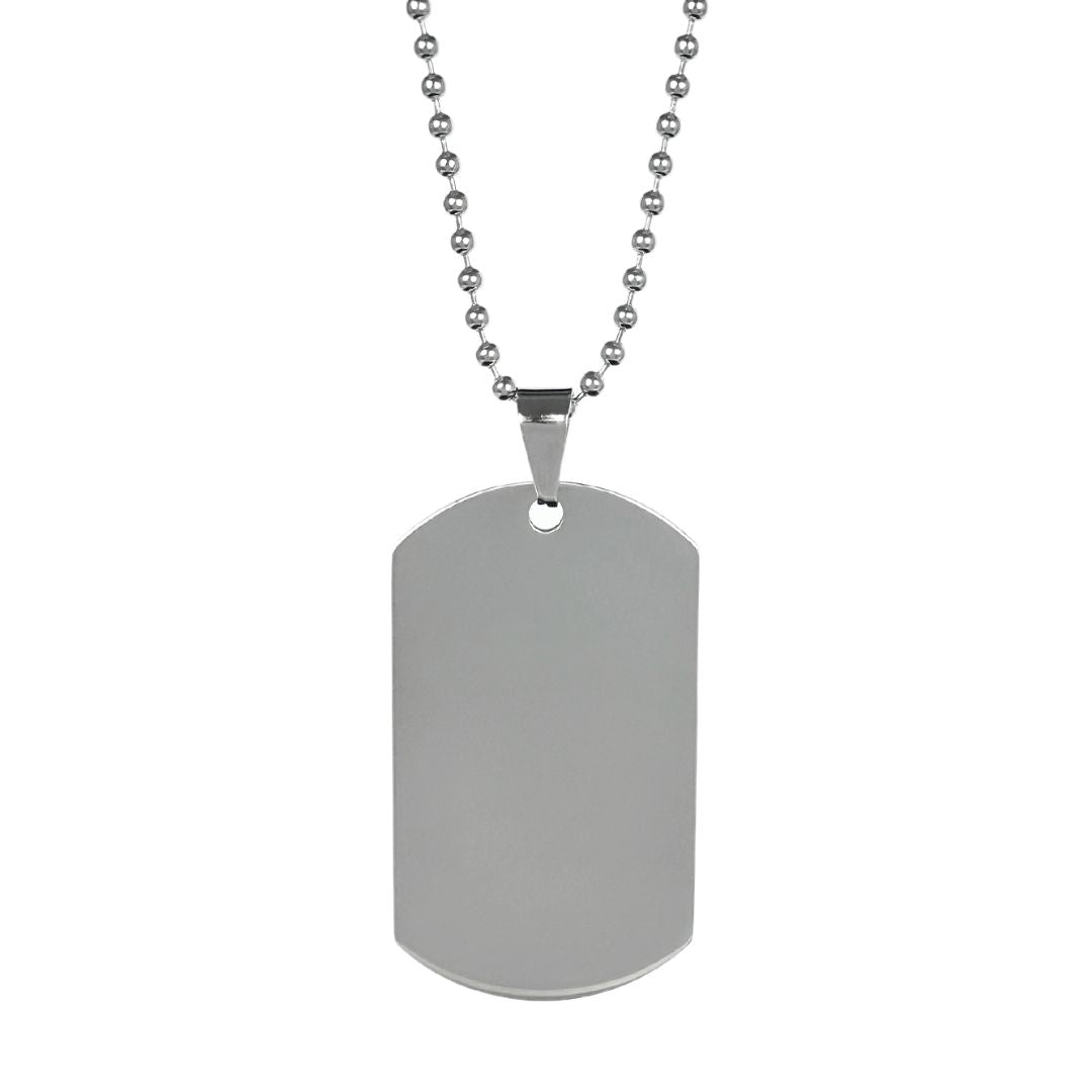 Dog Tag Placa Militar de Acero Inoxidable
