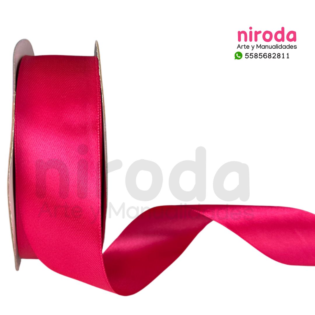 Rollo de Liston Satinado Satín Doble Cara Del #9 (3.8cm x 50metros de largo) Número 9