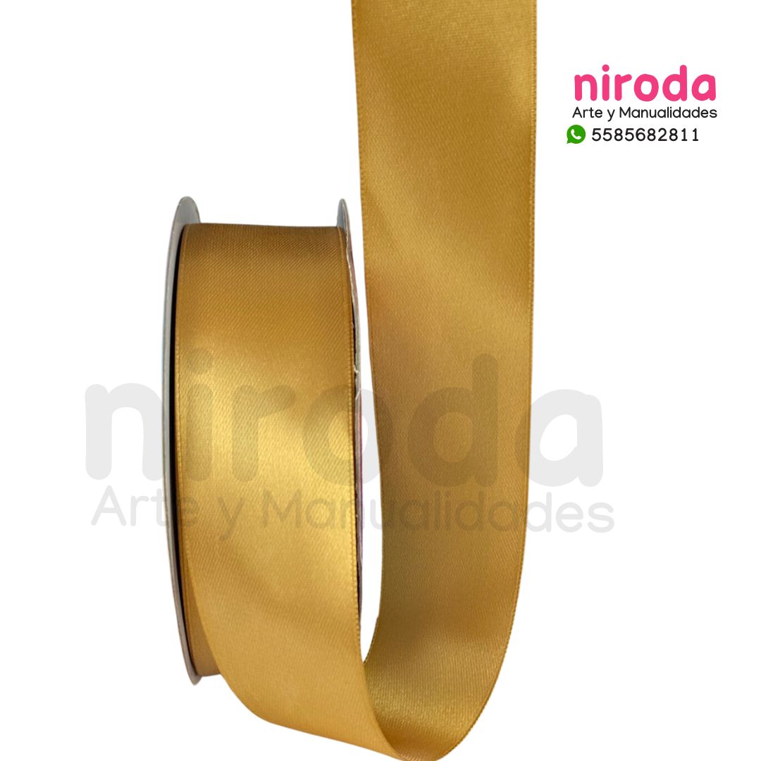 Rollo de Liston Satinado Satín Doble Cara Del #9 (3.8cm x 50metros de largo) Número 9