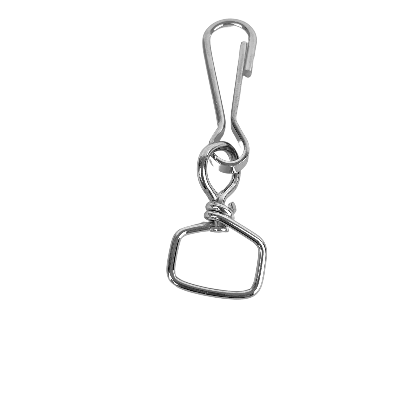 Bandola Giratoria Para Lanyard Plateado 1.6cm