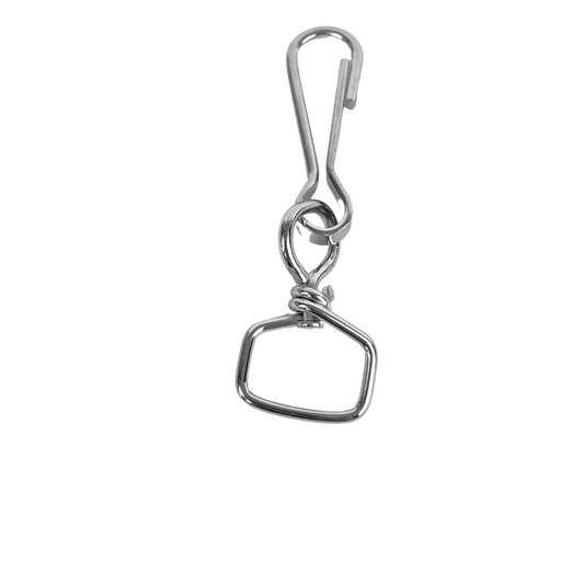Bandola Giratoria Para Lanyard Plateado 1.6cm