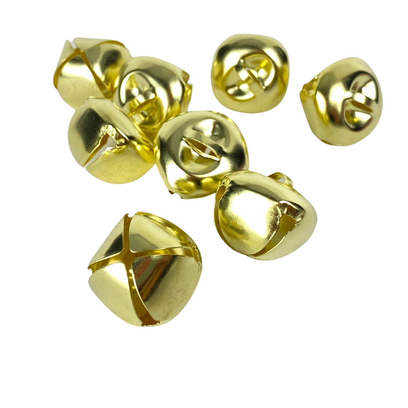 Cascabel Navideño Navidad Avellana 2cm Paquete 50pzas Plateado y Dorado