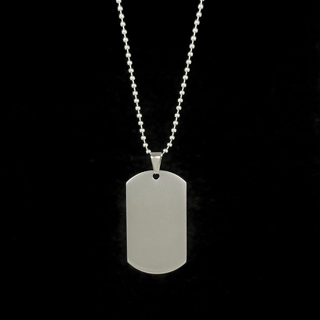 Dog Tag Placa Militar de Acero Inoxidable