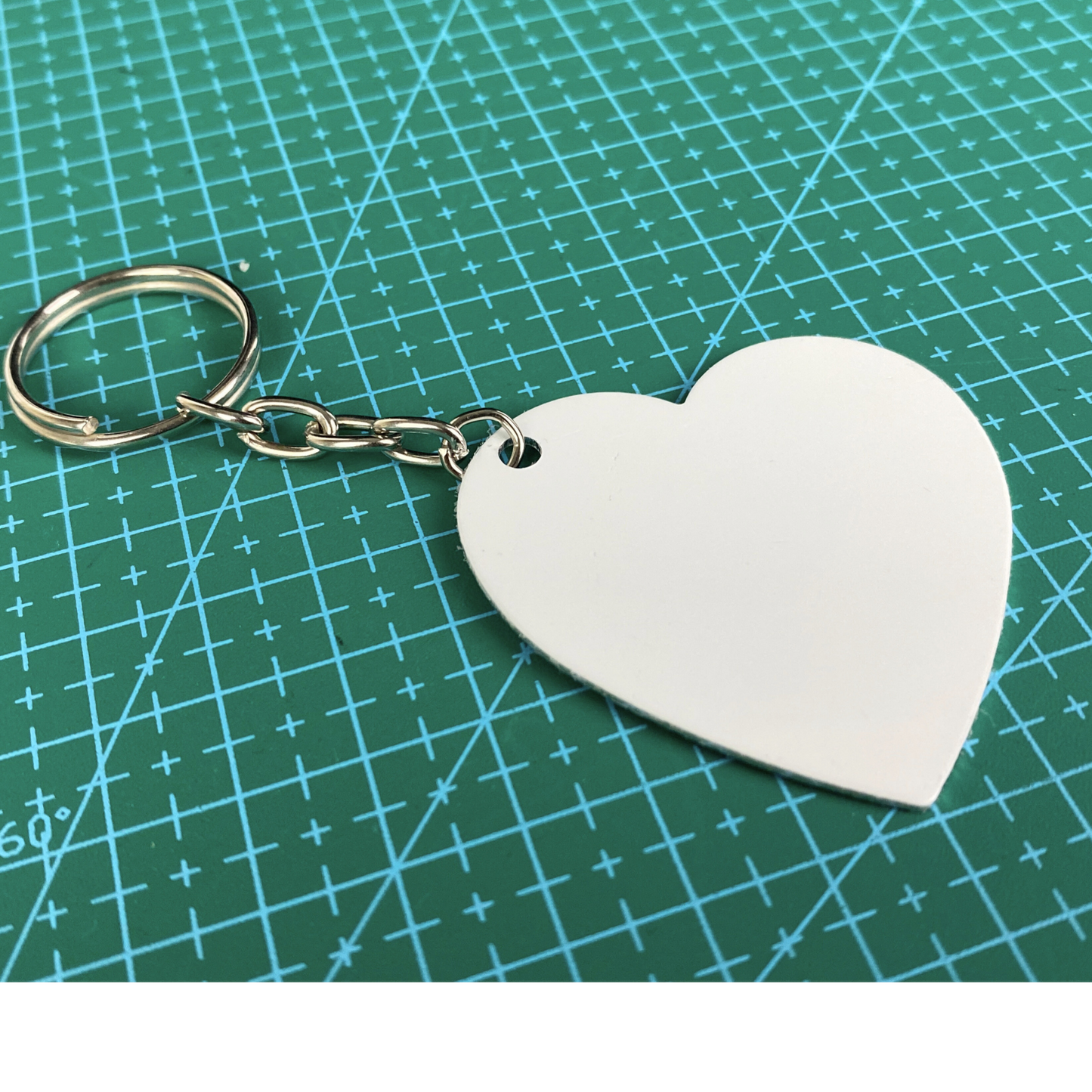 Llavero Para Sublimar de Aluminio Doble Cara 5cm Corazón