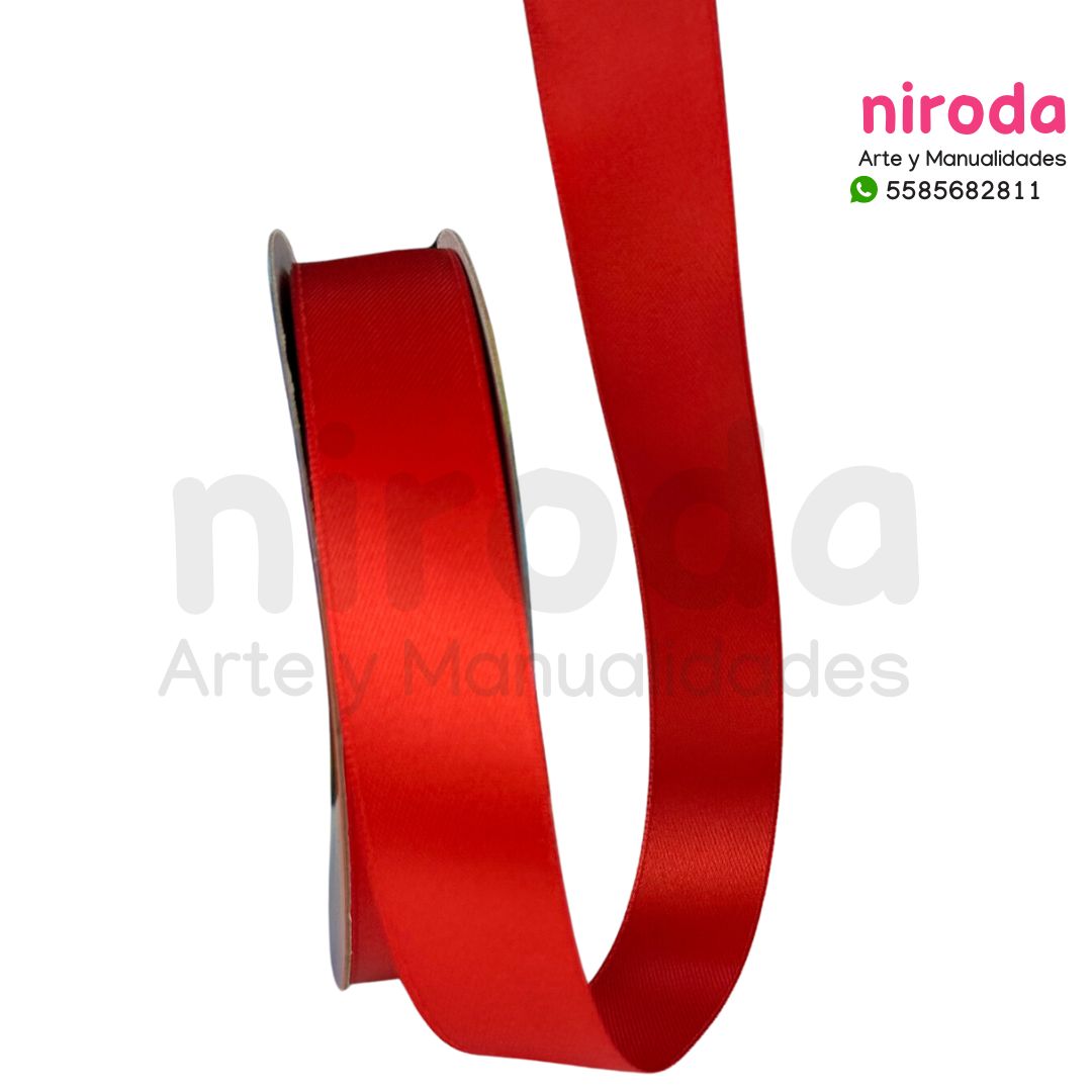 Rollo de Liston Satinado Satín De 2.5cm x 50metros de Largo Doble Cara