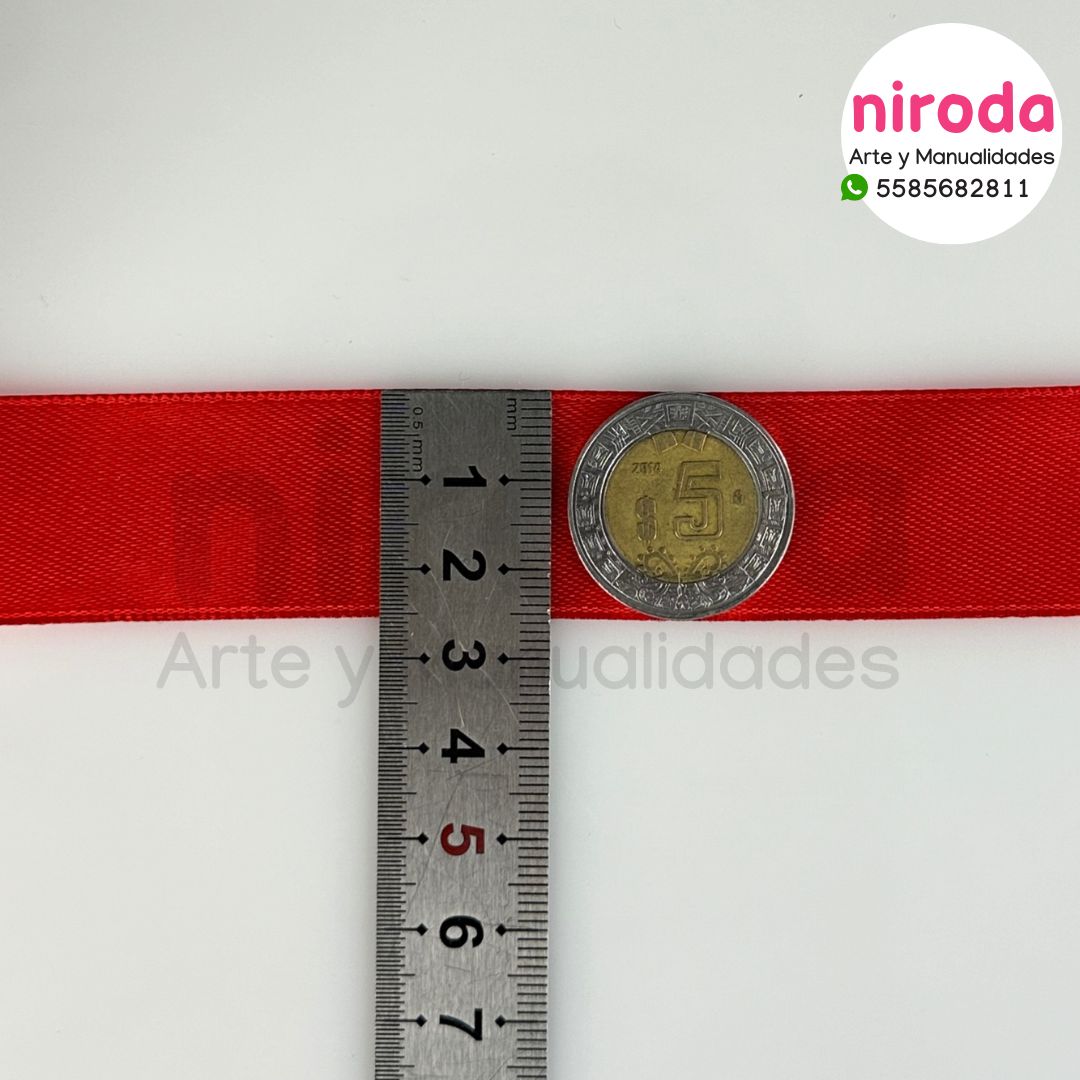 Rollo de Liston Satinado Satín De 2.5cm x 50metros de Largo Doble Cara