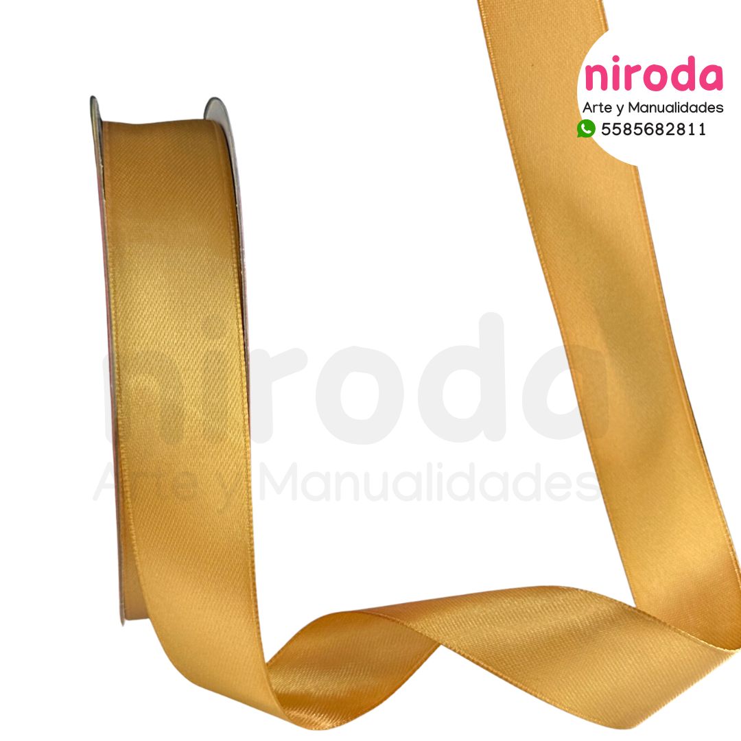 Rollo de Liston Satinado Satín De 2.5cm x 50metros de Largo Doble Cara