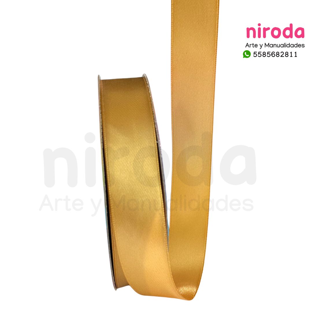 Rollo de Liston Satinado Satín De 2.5cm x 50metros de Largo Doble Cara