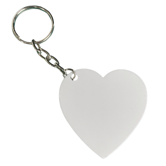 Llavero Para Sublimar de Aluminio Doble Cara 5cm Corazón