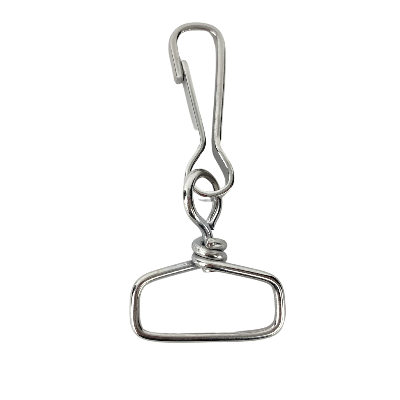 Bandola Giratoria Para Lanyard Plateado 2.7cm