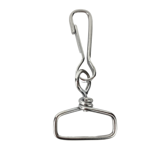 Bandola Giratoria Para Lanyard Plateado 2.7cm