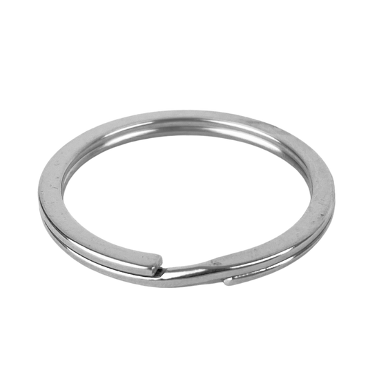 Argollas Para Llavero Planas Finas Plateadas 2.5cm Diámetro Externo