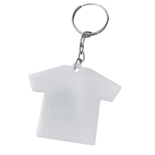 Llavero de Acrilico Blanco Playera Camiseta 6x5cm