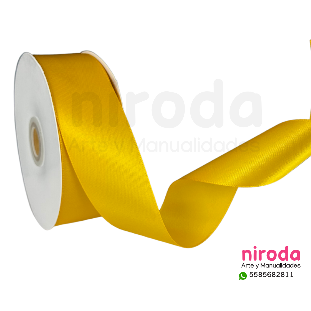 Rollo de Liston Satinado Satín Del #9 (3.8cm x 45metros de largo) Número 9