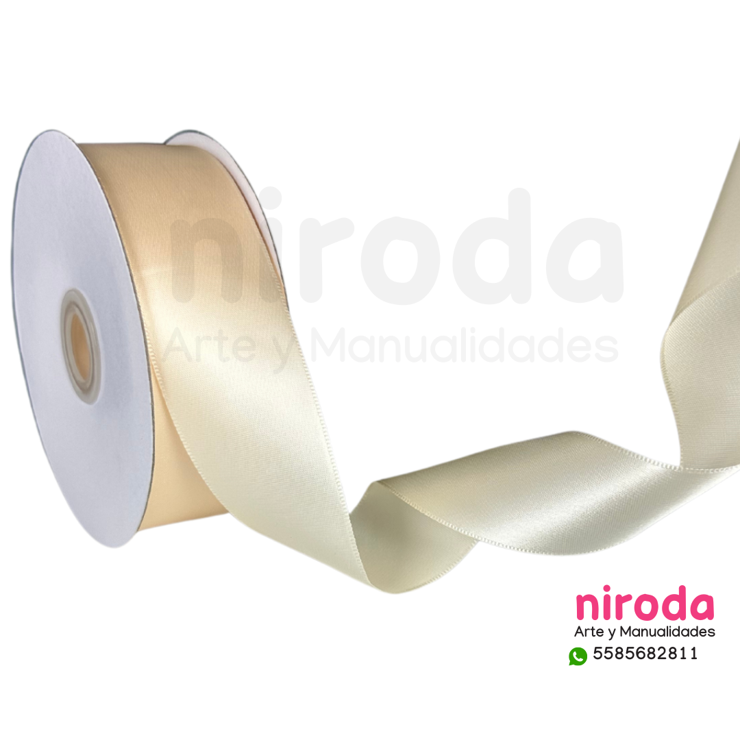 Rollo de Liston Satinado Satín Del #9 (3.8cm x 45metros de largo) Número 9