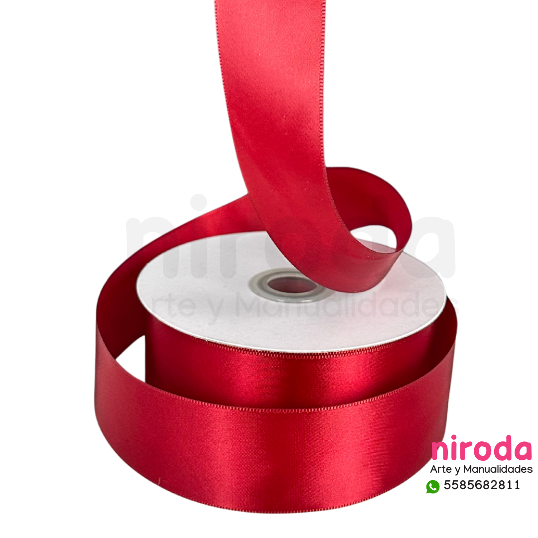 Rollo de Liston Satinado Satín Del #9 (3.8cm x 45metros de largo) Número 9