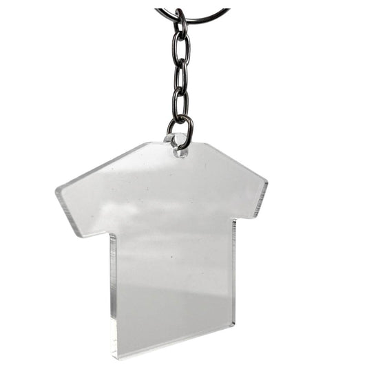Llavero de Acrilico Transparente 3mm Playera Camiseta 6x5cm